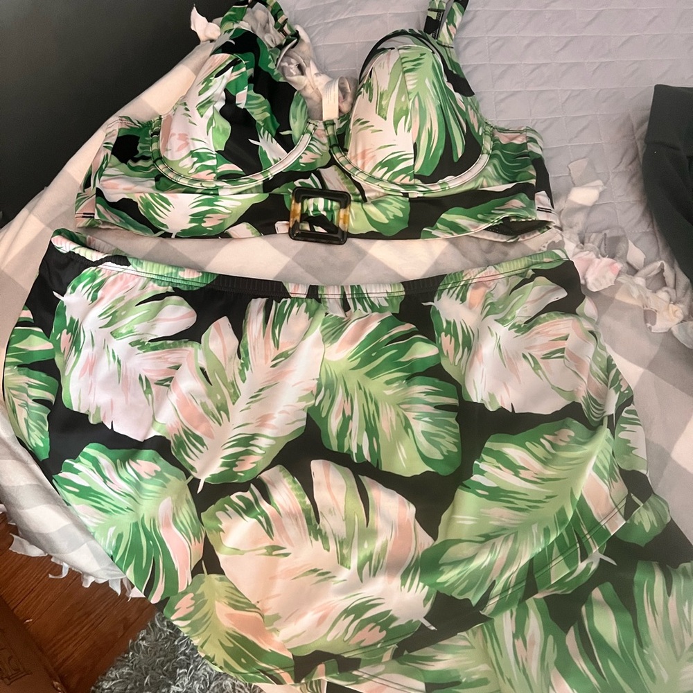 Lane Bryant bikini top and matching swim skort